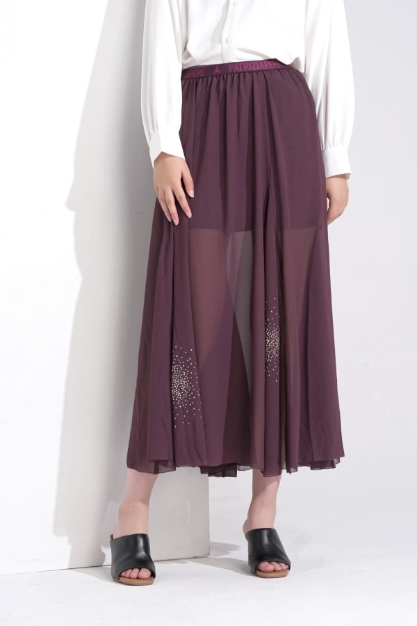 200906 Transparent Organza Long Skirt