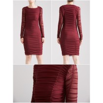 190013 Fitted Pleated Dress