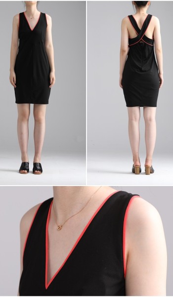 190169 Elegant V-neck Wrap Dress