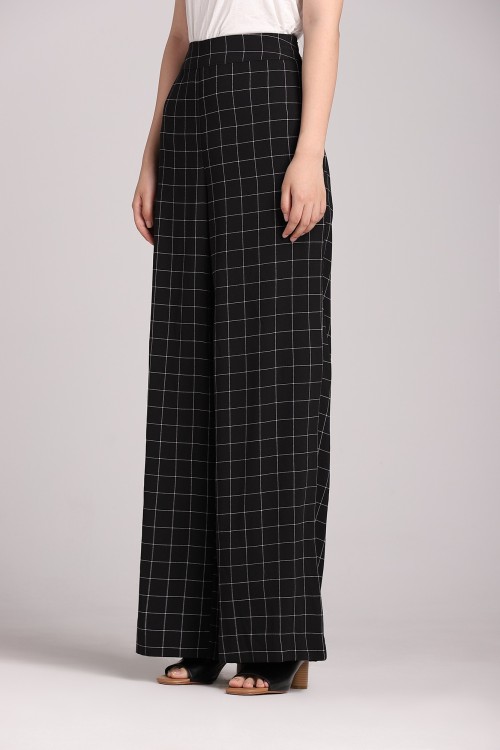 191585 Grid Straight Trousers