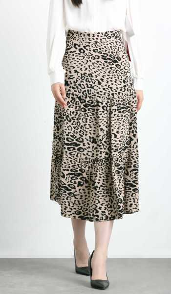 220294 Leopard Print Skirt