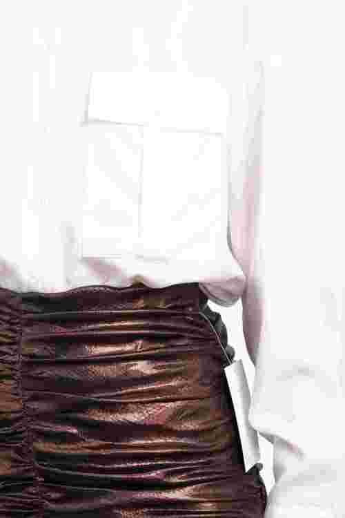 223597 Gloden Hip Wrap Mini-Skirt