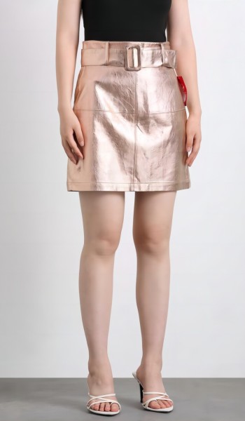 224069 Bright Gold Skirt with Belt