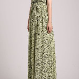 long dress with wooden ear straps