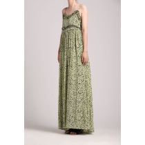 long dress with wooden ear straps