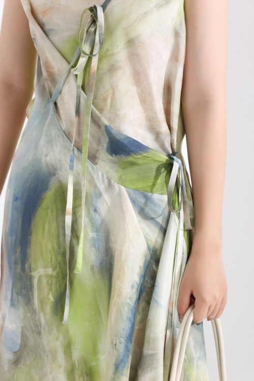printed sleeveless dress