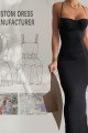 Customizable High Quality Women's Black Midi Slip Dress