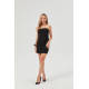 Womens Bodycon Mini Tube Dress Strapless Back Slit Long Going Out Casual Elegant Party Dresses in Black