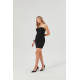 Womens Bodycon Mini Tube Dress Strapless Back Slit Long Going Out Casual Elegant Party Dresses in Black