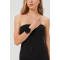 Womens Bodycon Mini Tube Dress Strapless Back Slit Long Going Out Casual Elegant Party Dresses in Black