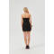 Womens Bodycon Mini Tube Dress Strapless Back Slit Long Going Out Casual Elegant Party Dresses in Black