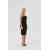 Womens Bodycon Midi Tube Dress Strapless Back Slit Long Going Out Casual Elegant Party Dresses in Black