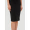 Womens Bodycon Midi Tube Dress Strapless Back Slit Long Going Out Casual Elegant Party Dresses in Black