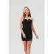 Womens Bodycon Mini Tube Dress Strapless Heart Neck Long Going Out Casual Elegant Party Dresses in Black