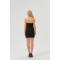 Womens Bodycon Mini Tube Dress Strapless Heart Neck Long Going Out Casual Elegant Party Dresses in Black