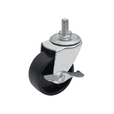 50mm Stem Caster Swivel Wheel With Double Ball Bearing By Brake