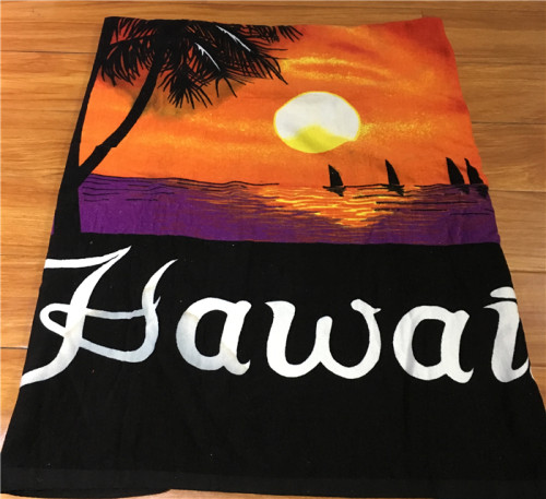 Low MOQ Hawaii Full Printed Cotton Custom Beach Towel