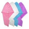 Microfiber hair turban custom logo hair towels