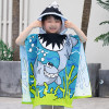 Cartoon Style 100%Microfiber Custom Printed Kids Poncho