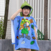 Cartoon Style 100%Microfiber Custom Printed Kids Poncho