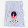 Machine Washable Cotton White Personalized Logo Kitchen Dish cloths Towel with loop Custom Tea Towels