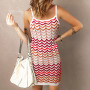Custom Striped Strappy Off Shoulder Sweater Dresses