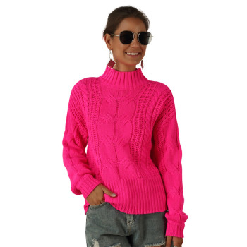 custom cable knit mock neck pullover sweaters