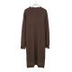 round neck mid-length knitted dress