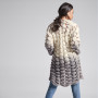 Winter Chunky Women Stylish 3/4 Sleeve Gradient Design Long Knitted Cardigan Sweater