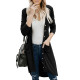 Fashion Chaqueta Large Long Sleeve Pocket Mujer Knit Cardigan Sweater For Woman