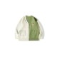 Hip hop couple color block line jacquard loose sweater coat