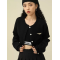 Hip hop couple short woolen loose cardigan coat