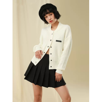 Hip hop couple short basic baseball cardigan loose casual coat