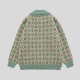 Chessboard cardigan sweater casual versatile sweater