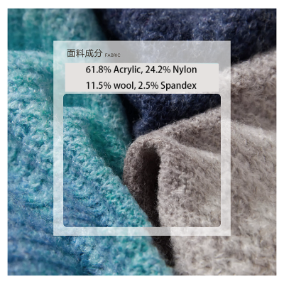 Color Block Contrast Halo Dyed Sweater Women's Autumn and Winter New Style Temperament Slouchy Style Knitted Cardigan