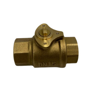 Mini electric brass ball valve with spring return electric actuator
