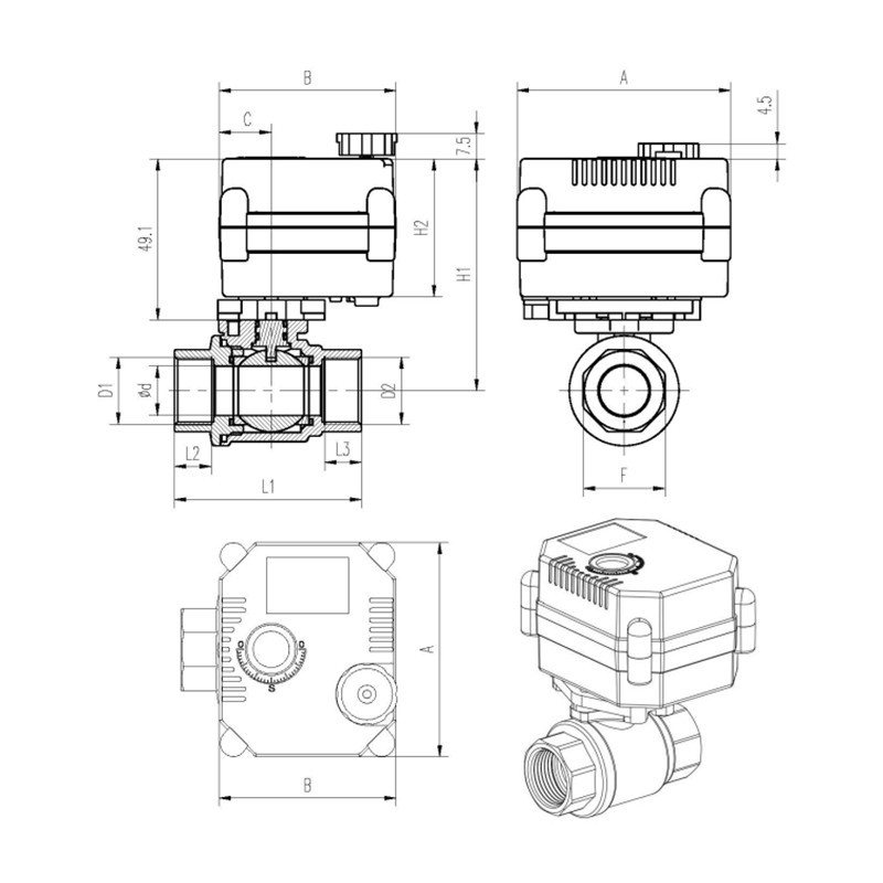 motor operated ball valve