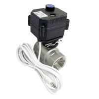 Electric motorized actuator ball valve for water leakage detection and auto shut off valve system