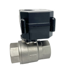 24vac 2 way normally closed electric motorized stainless steel flow control ball valve