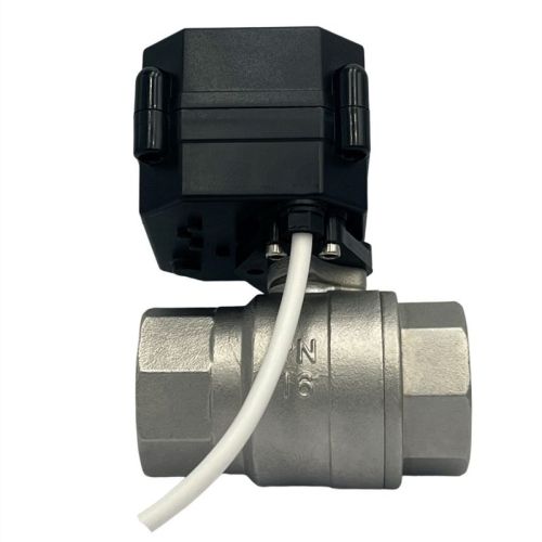 Stainless steel motorized water valve with electric actutor for water leak detection