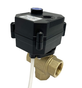 electric motorized three way diverter valve for water flow control