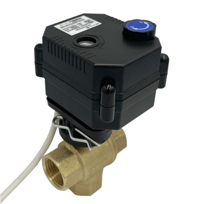 Wholesale Electric Motorized 3-Way Brass Ball Valve with Electric Actuator - 12V, 24V, 220V Options for Flow Control - OEM/ODM for Brand Partners