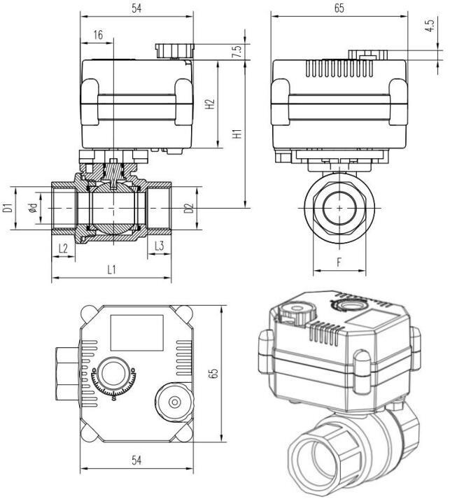 electric water control valve