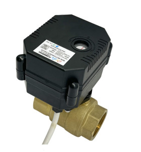 Brass Motorized Ball Valve- 1/2" Electrical Ball Valve with Full Port, 9-24V AC/DC and 2 Wire Setup