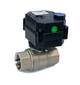 mini 2way SS304 motorized brass ball valve electric actuator automatic water shut off valve