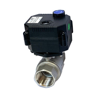 SS304 Motorized Ball Valve 3-Wire Two Control Electric Actuator AC220V 3 Ways /2 Way DN15 DN20 DN25 DN32 DN40 with Manual Switch