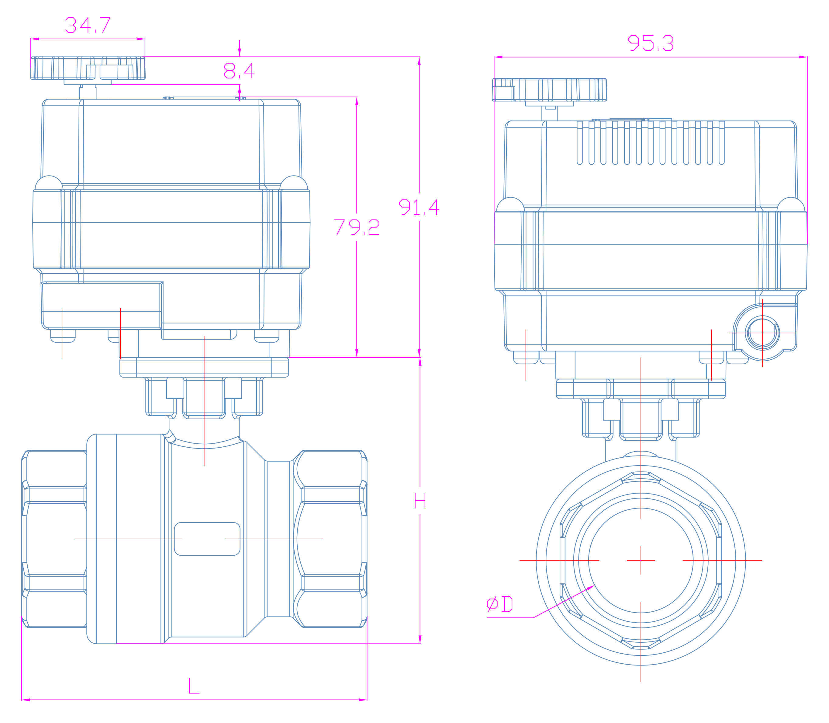 quarter turn actuator valve