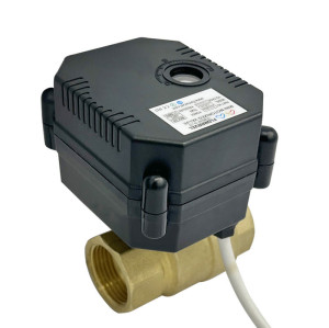 2 port 12V 24V DC electric motorized actuator 1/2 3/4 1 inch DN15 DN20 25 water control ball valve