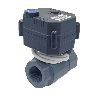 2 port 12V 24V DC electric motorized actuator 1/2 3/4 1 inch DN15 DN20 25 water control ball valve