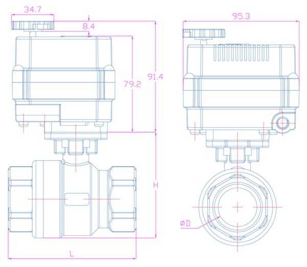 quarter turn actuator valve 